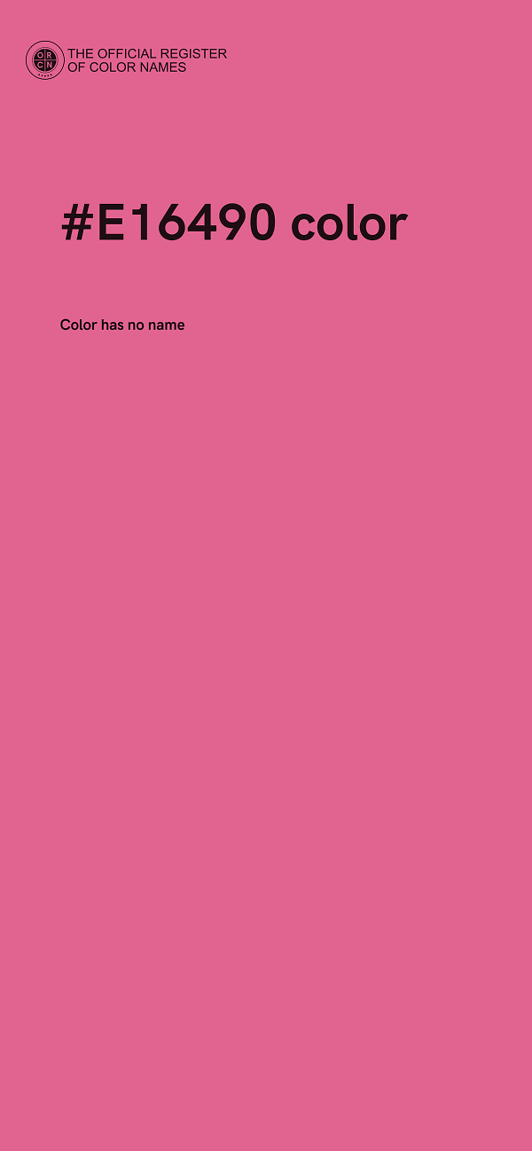 #E16490 color image