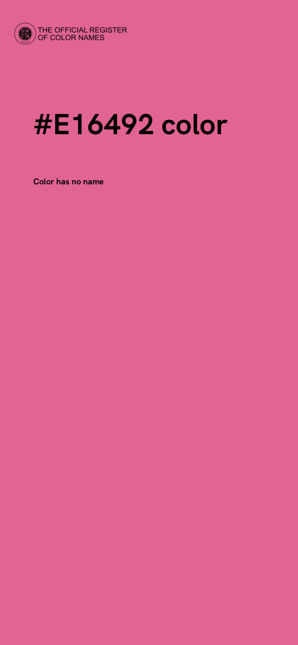 #E16492 color image