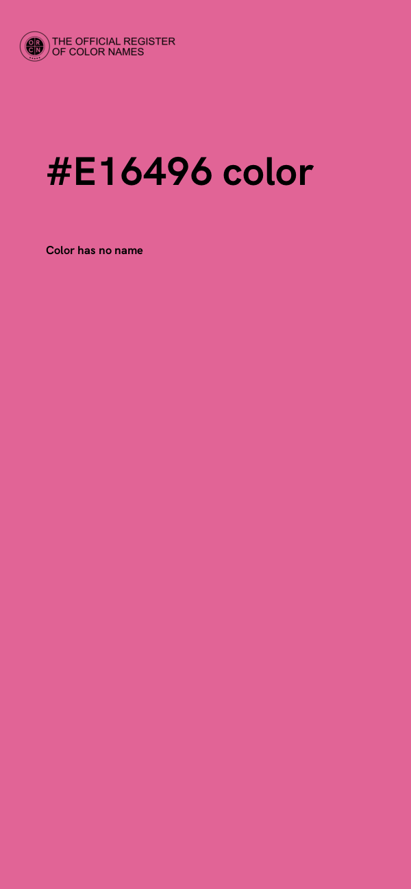 #E16496 color image