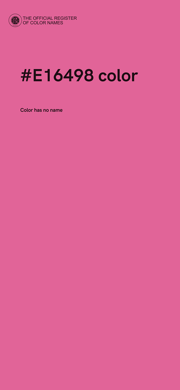 #E16498 color image