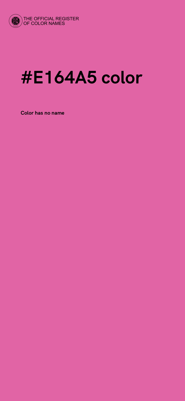 #E164A5 color image