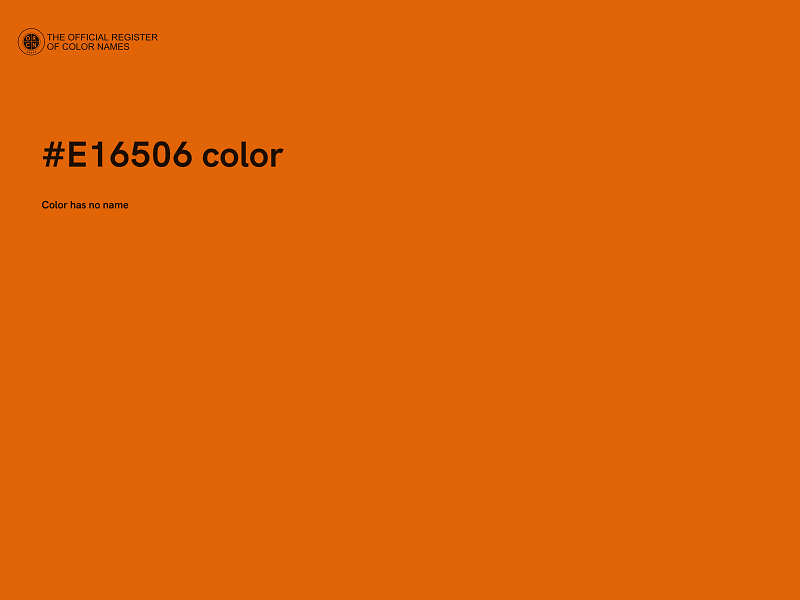 #E16506 color image