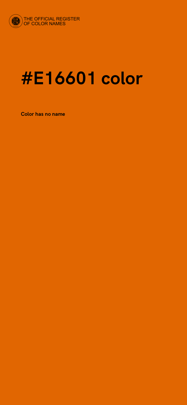 #E16601 color image