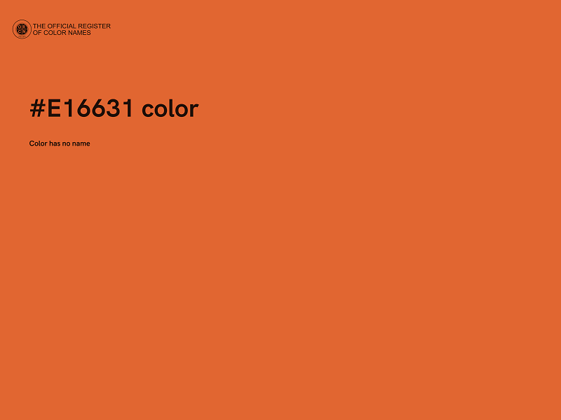 #E16631 color image