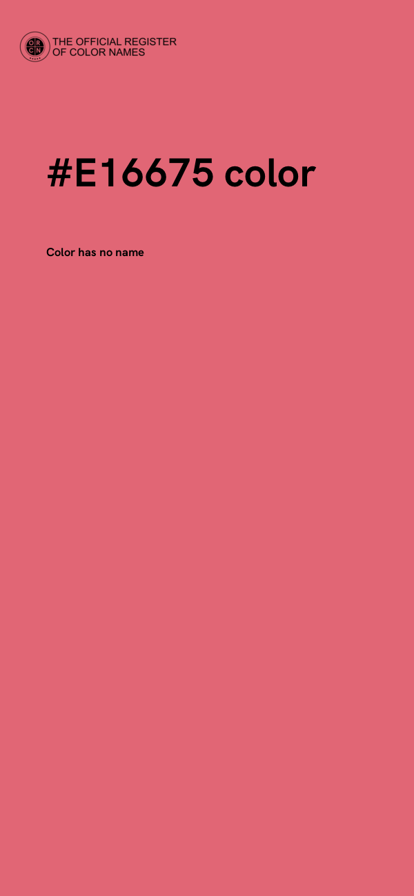 #E16675 color image