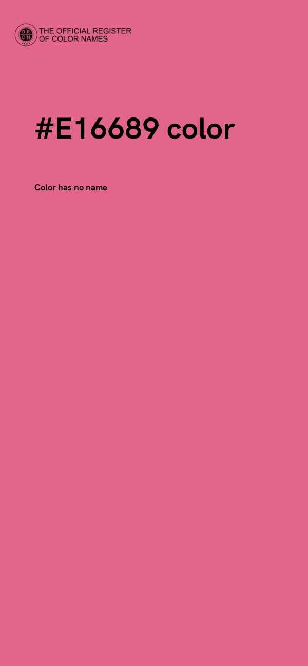 #E16689 color image