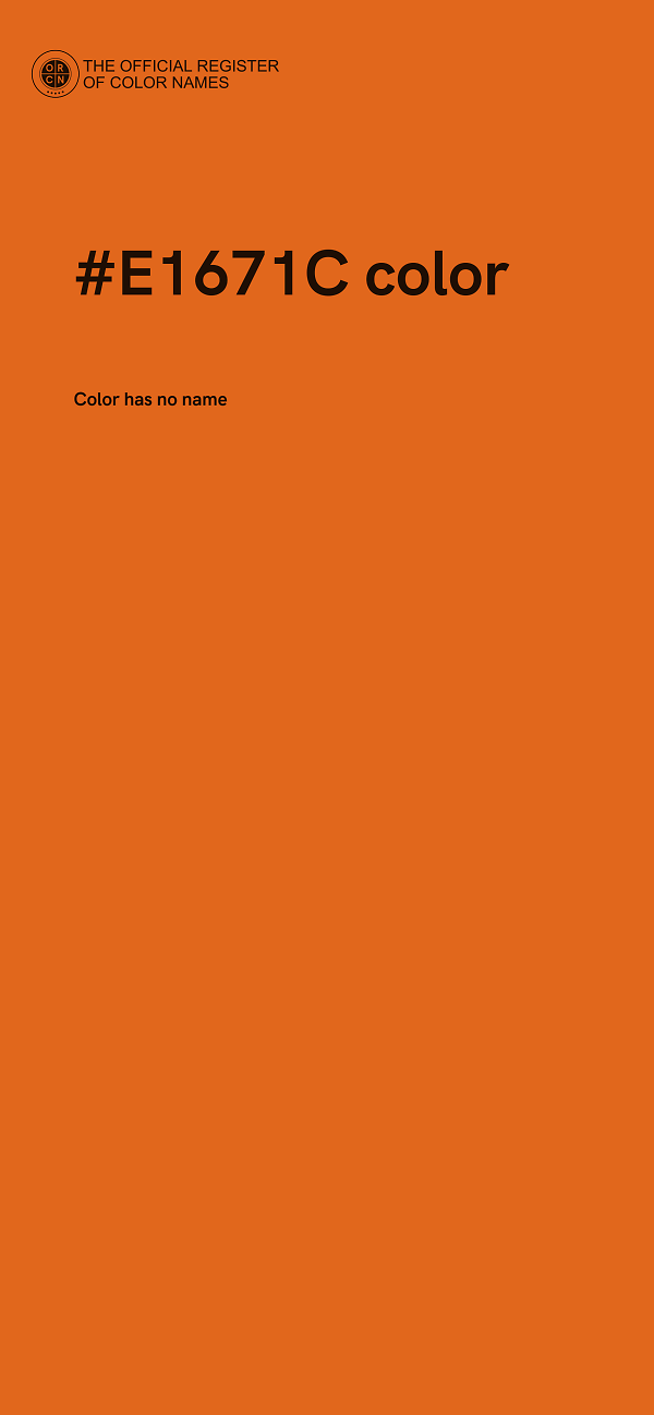 #E1671C color image