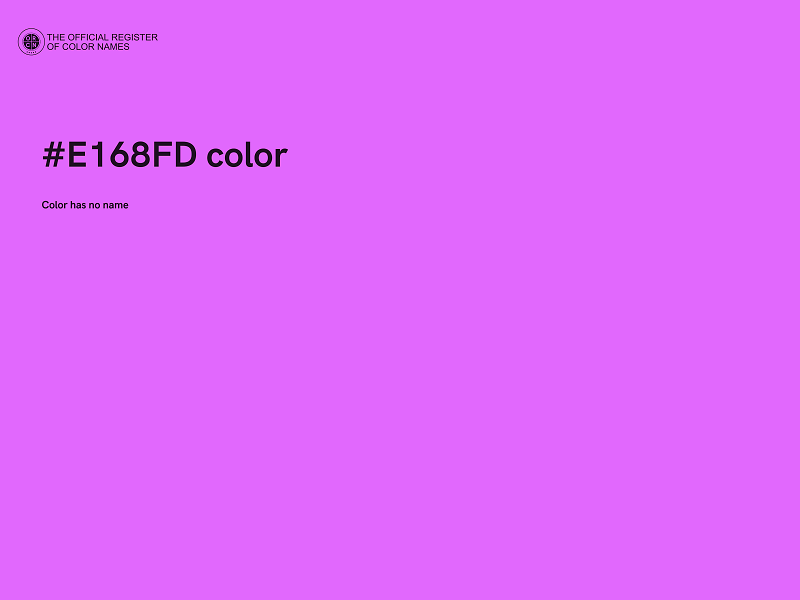 #E168FD color image