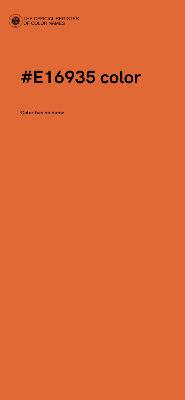 #E16935 color image