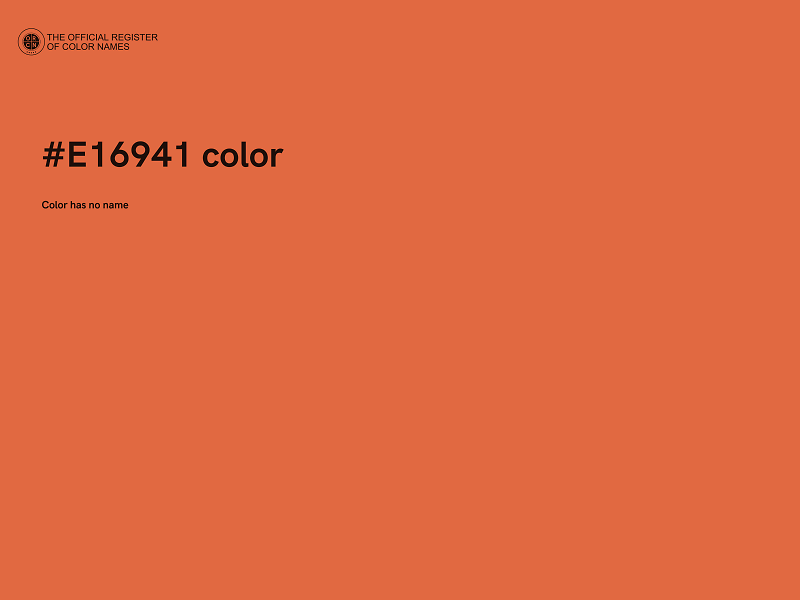 #E16941 color image