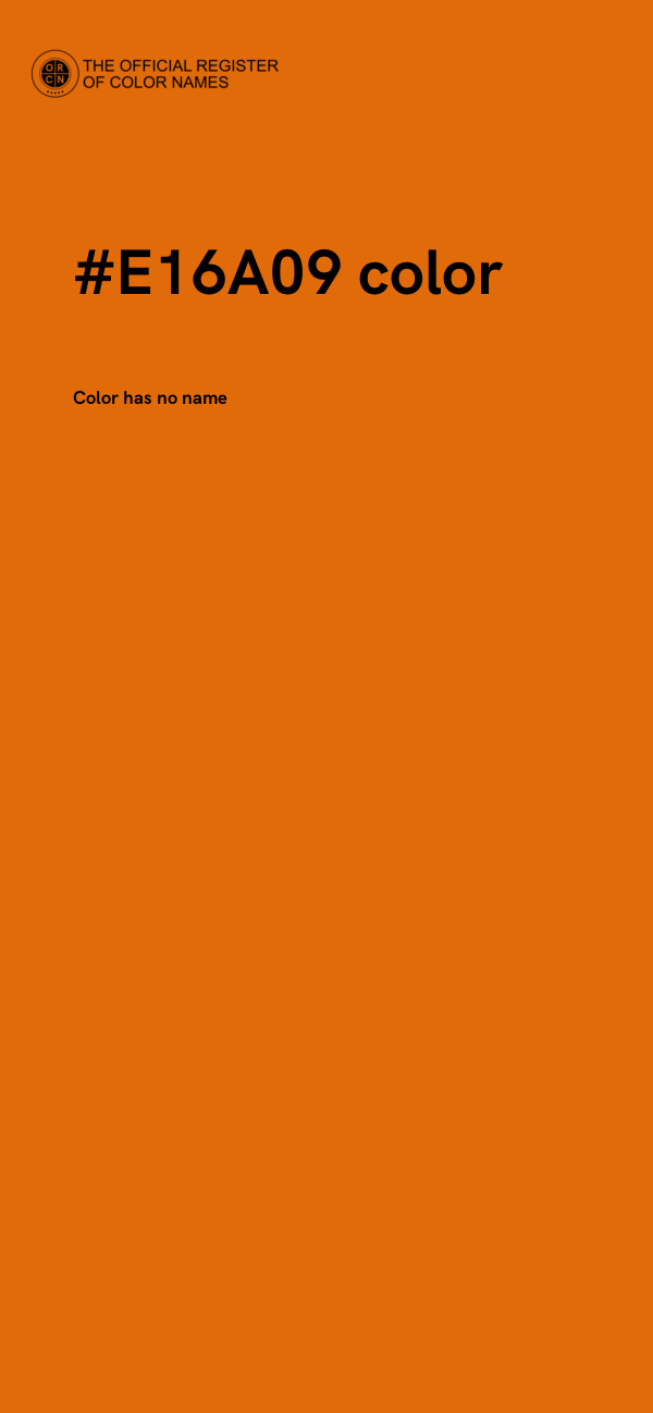 #E16A09 color image