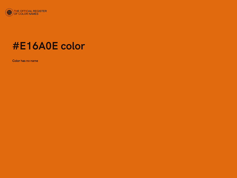 #E16A0E color image