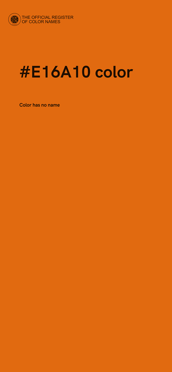 #E16A10 color image
