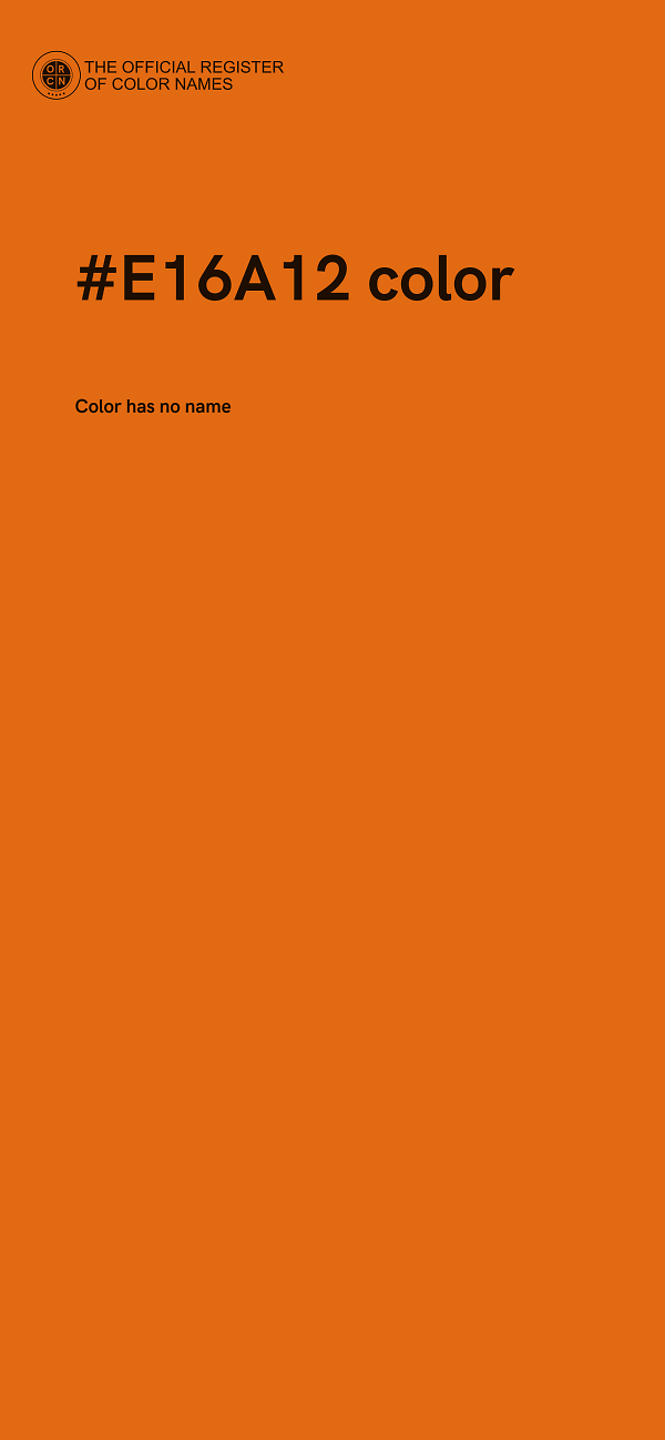#E16A12 color image