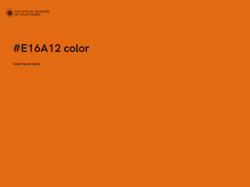 #E16A12 color image