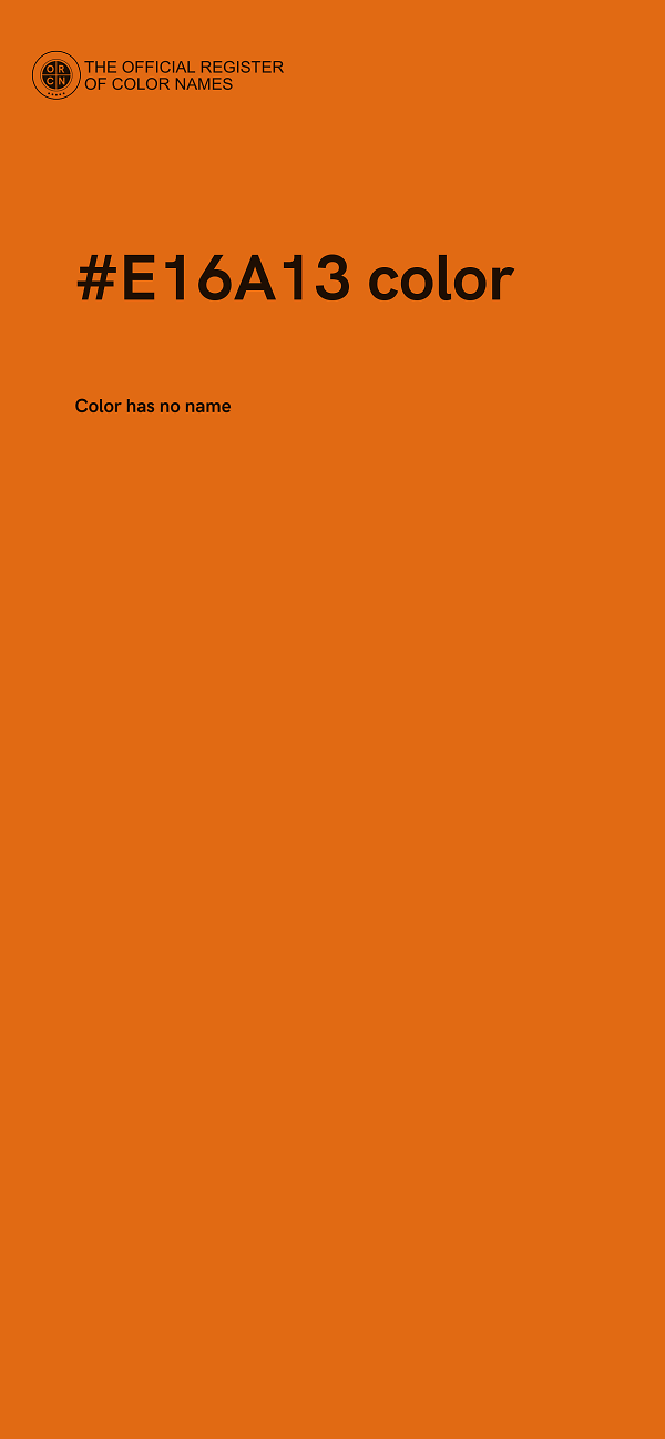 #E16A13 color image