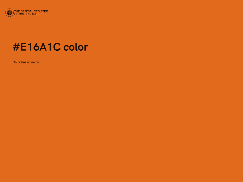 #E16A1C color image