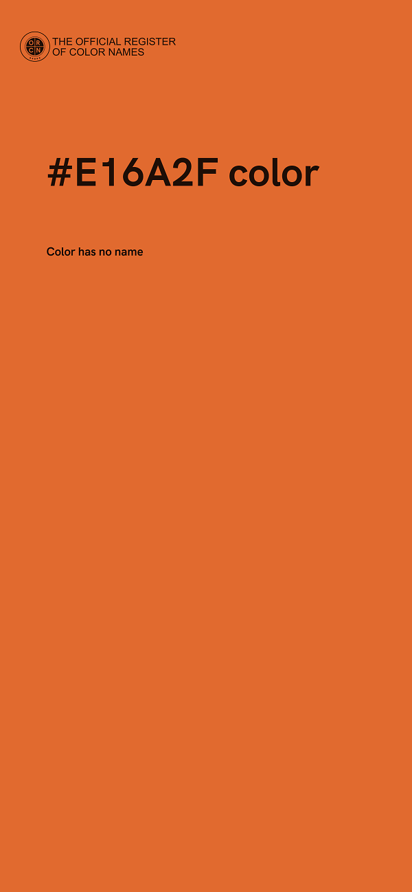 #E16A2F color image