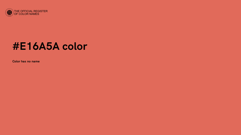 #E16A5A color image