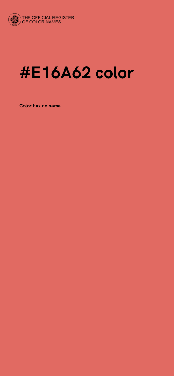 #E16A62 color image