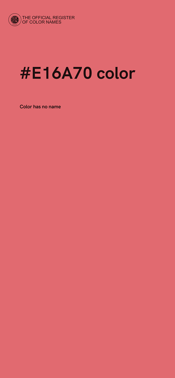 #E16A70 color image