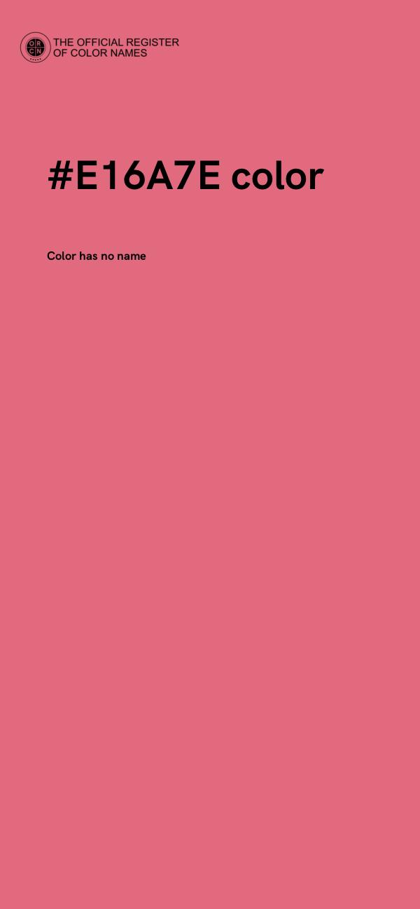 #E16A7E color image