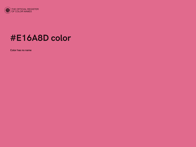 #E16A8D color image