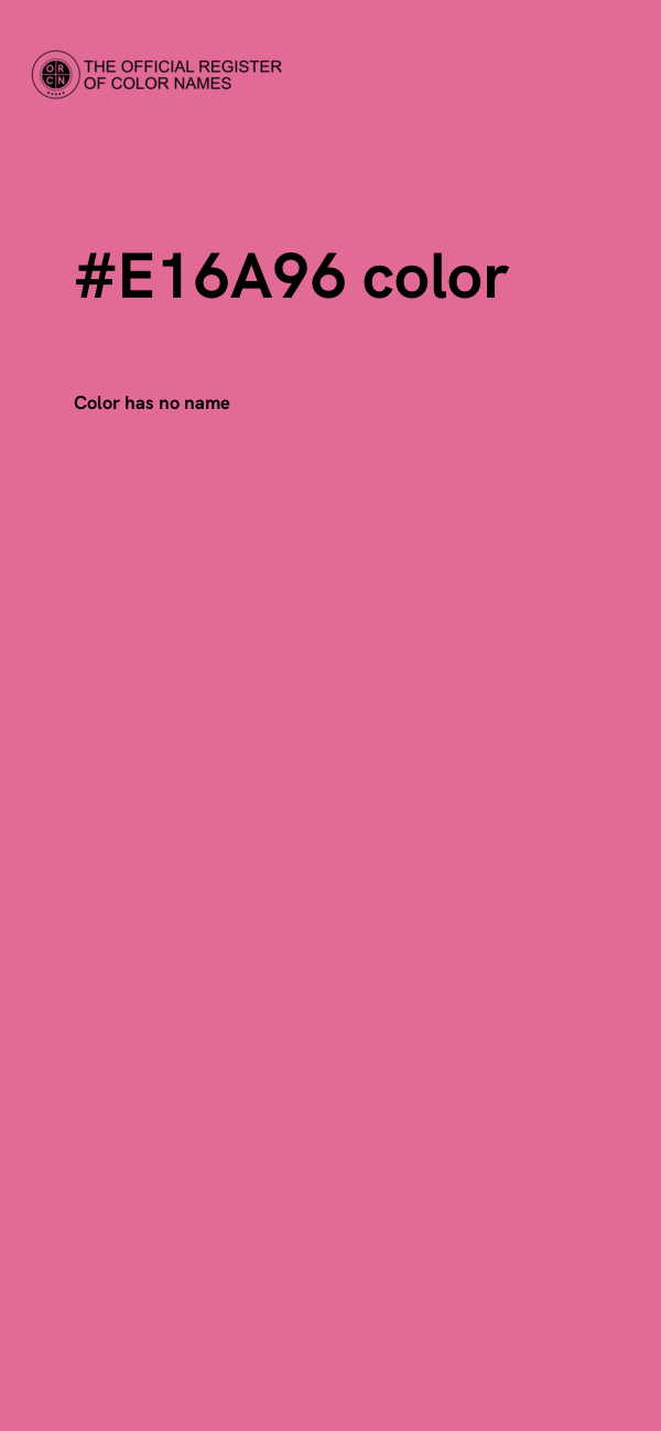#E16A96 color image
