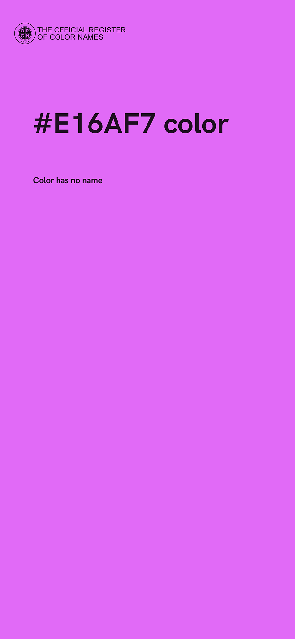#E16AF7 color image