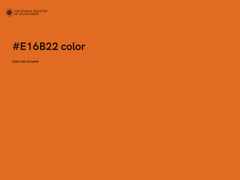 #E16B22 color image