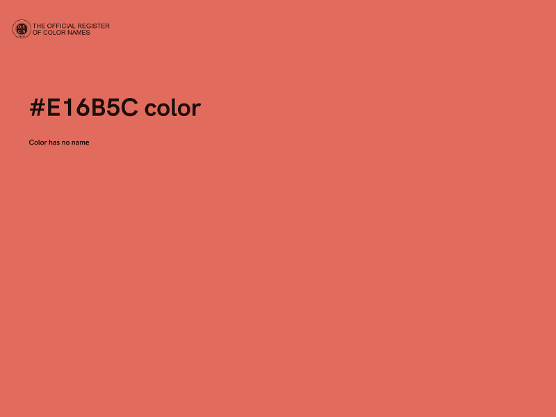 #E16B5C color image