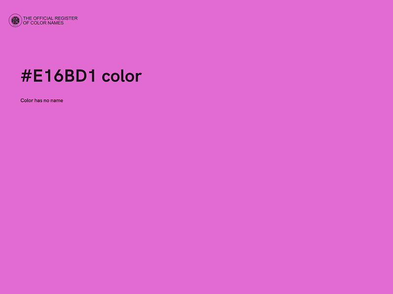 #E16BD1 color image