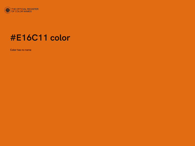 #E16C11 color image