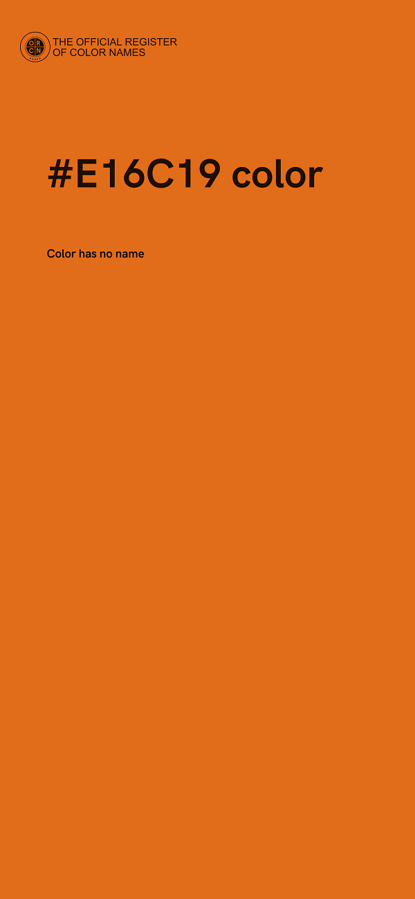 #E16C19 color image