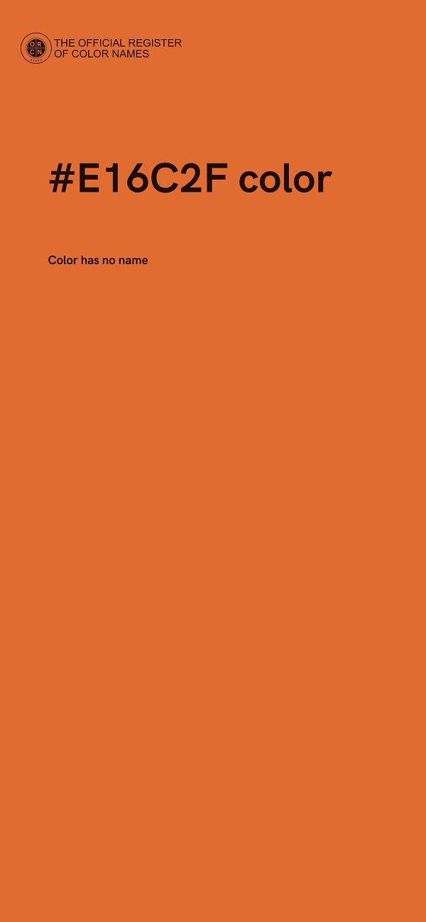 #E16C2F color image