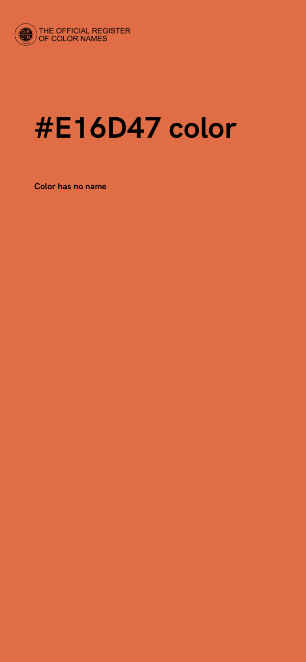 #E16D47 color image