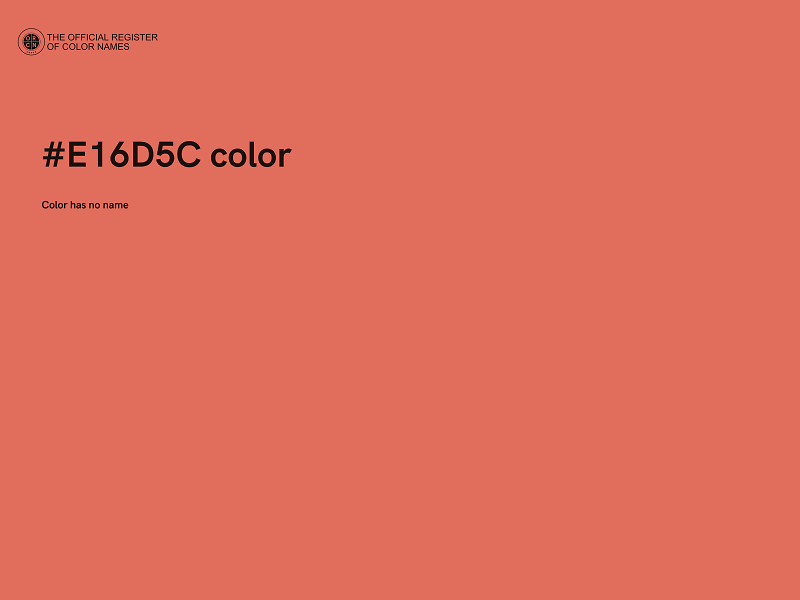 #E16D5C color image