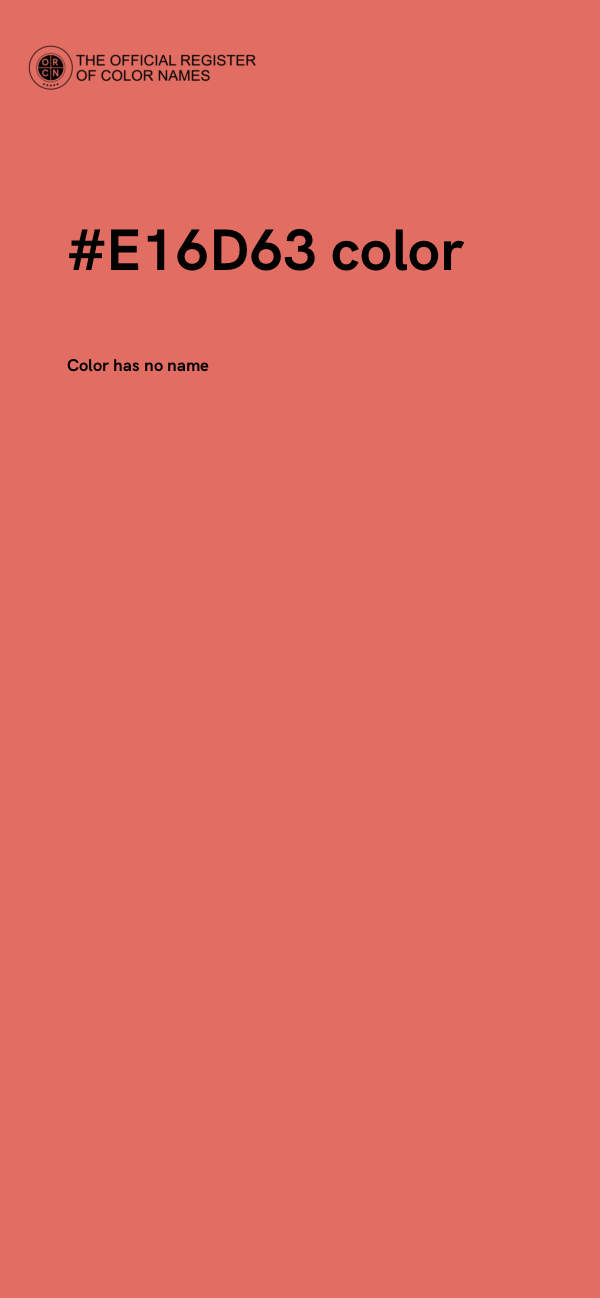 #E16D63 color image