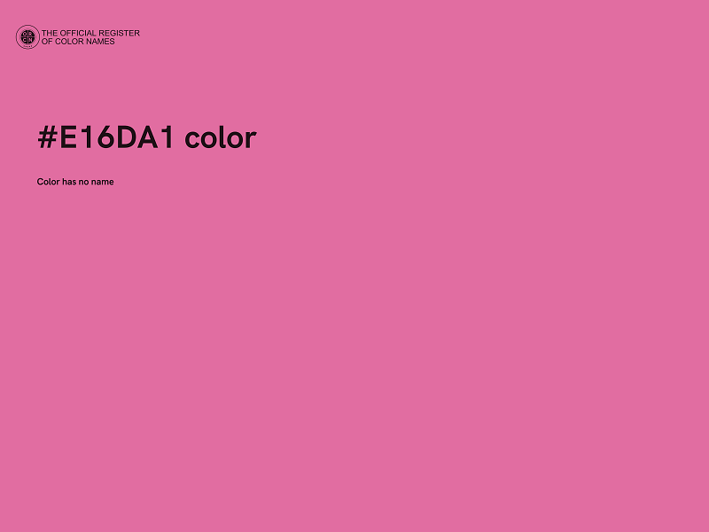 #E16DA1 color image