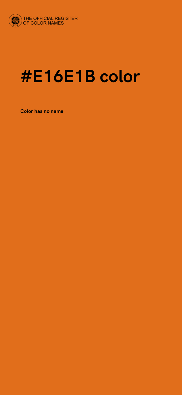 #E16E1B color image