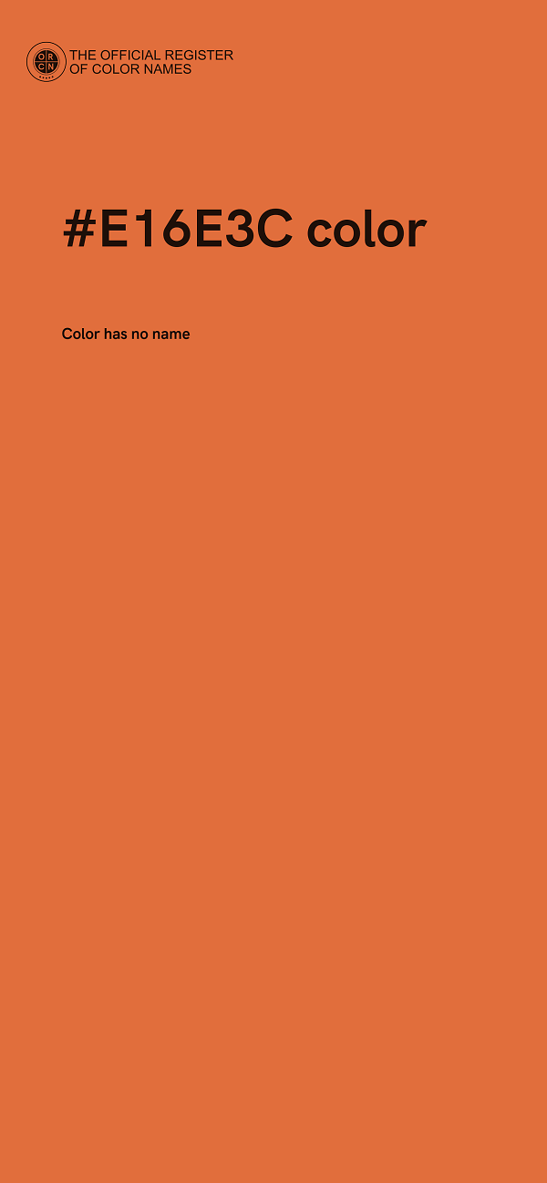 #E16E3C color image