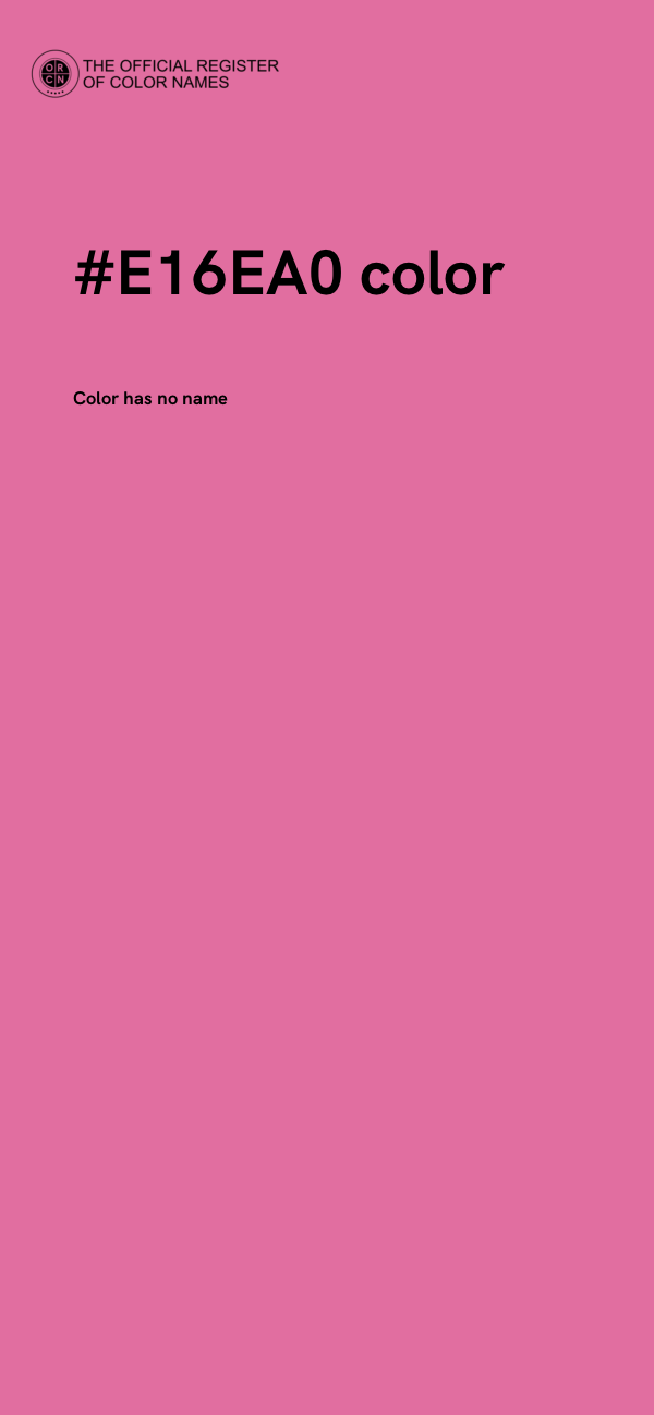 #E16EA0 color image