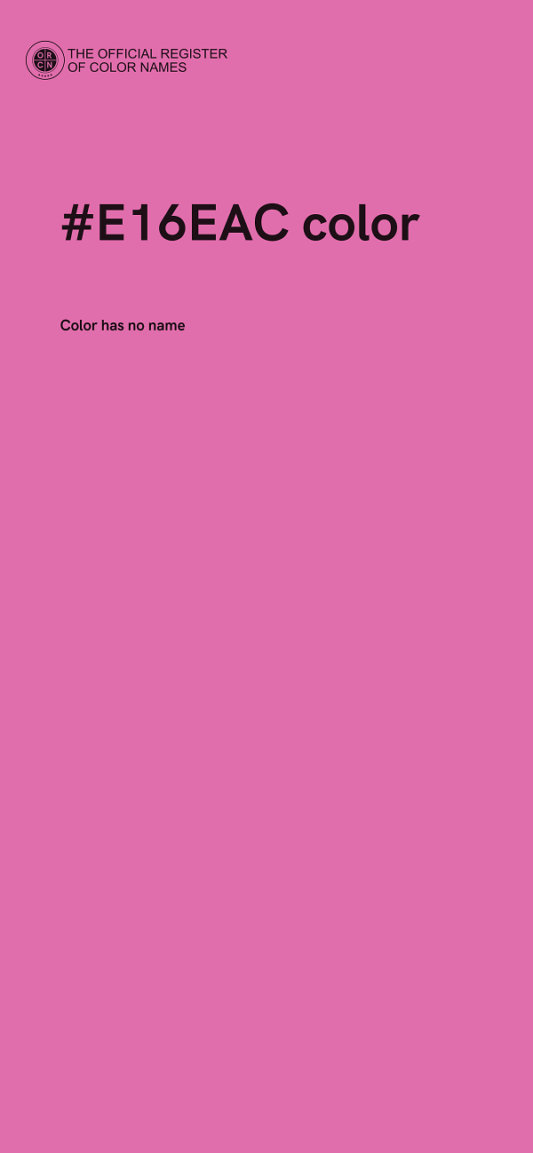 #E16EAC color image
