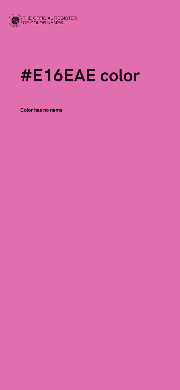 #E16EAE color image