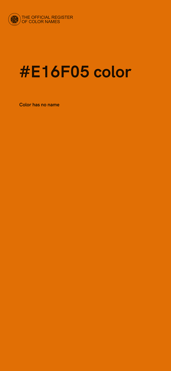 #E16F05 color image