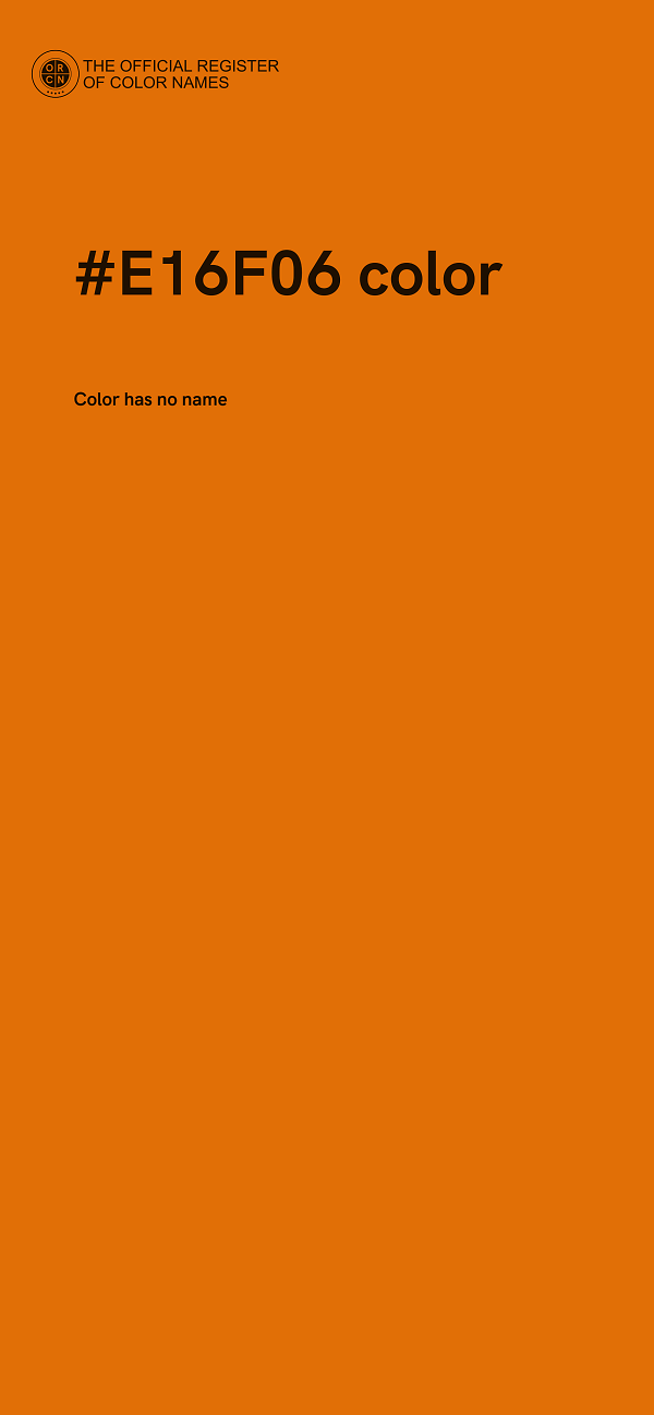 #E16F06 color image