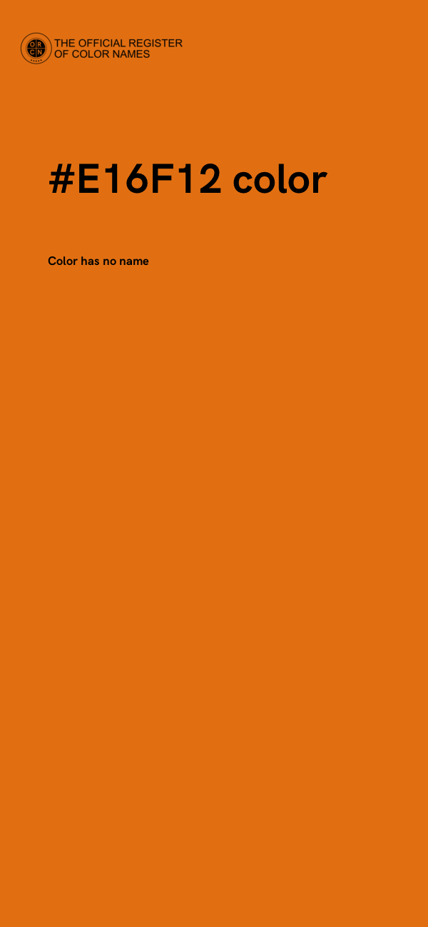 #E16F12 color image