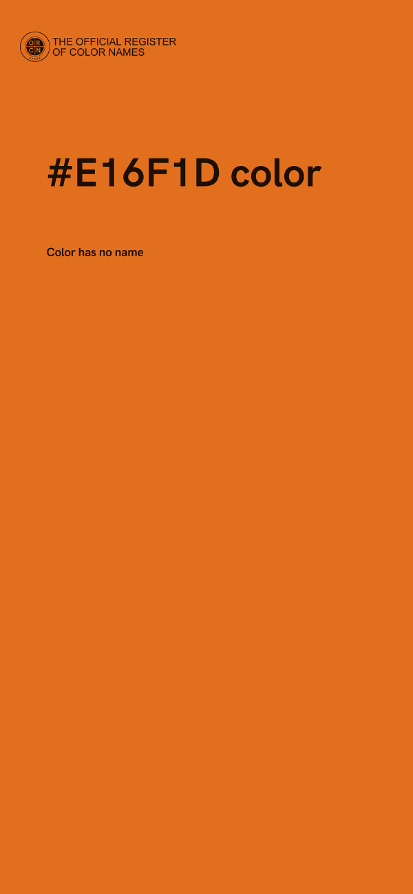 #E16F1D color image