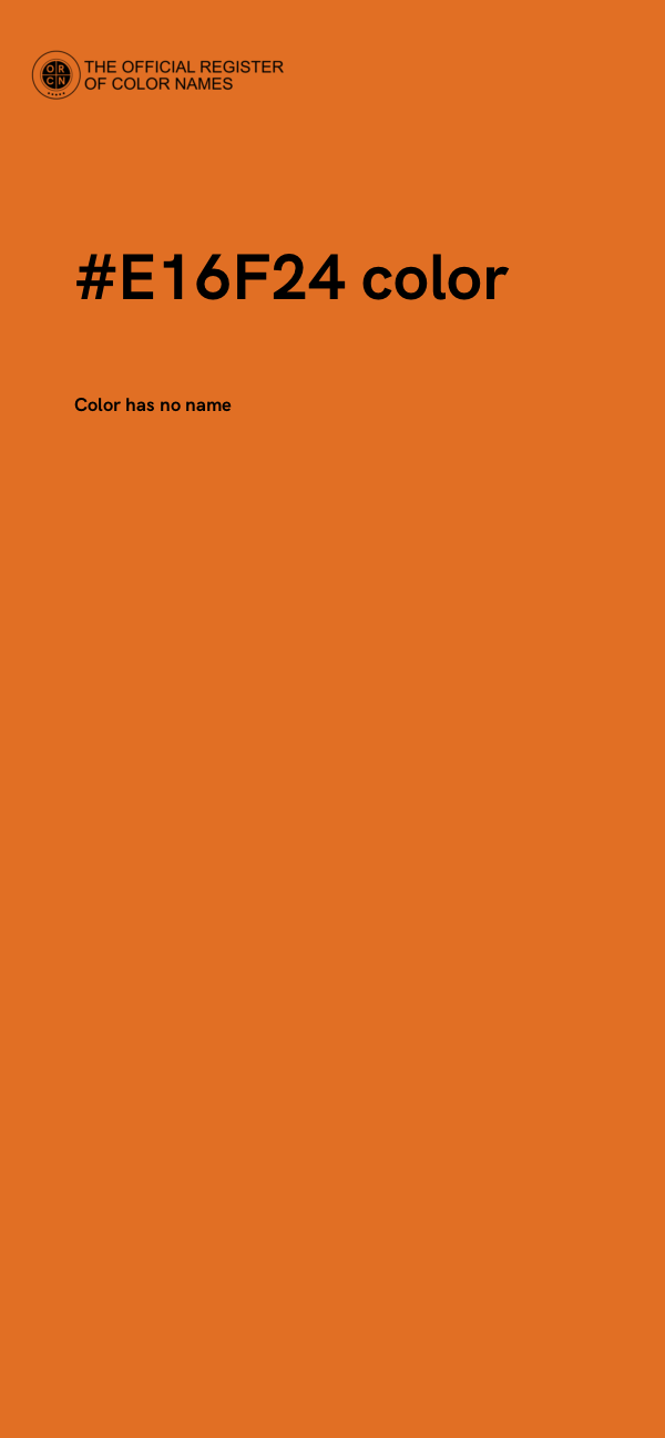 #E16F24 color image