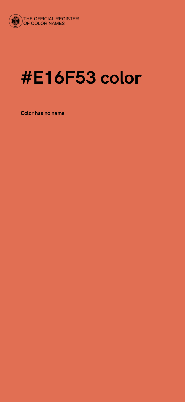 #E16F53 color image